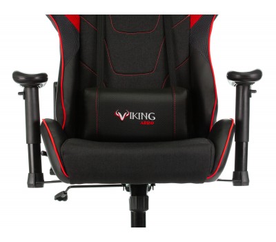 Кресло игровое Zombie VIKING 4 AERO белый/синий/красный текстиль/эко.кожа с подголов. крестовина пластик