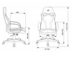 Кресло игровое Zombie RUNNER белый/голубой эко.кожа крестовина пластик-foto18