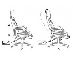 Кресло игровое Zombie RUNNER белый/голубой эко.кожа крестовина пластик-foto19