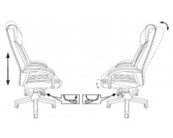 Кресло руководителя Бюрократ T-9924WALNUT светло-коричневый Leather Eichel кожа крестовина металл/дерево-foto6