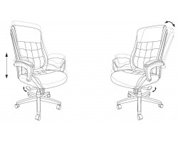 Кресло руководителя Бюрократ _Mega черный кожа крестовина металл/дерево-foto4