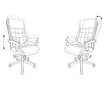 Кресло руководителя Бюрократ _Mega черный кожа крестовина металл/дерево