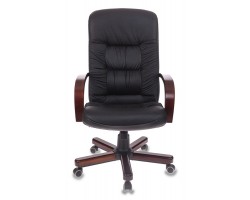 Кресло руководителя Бюрократ T-9908 черный кожа крестовина металл/дерево-foto2