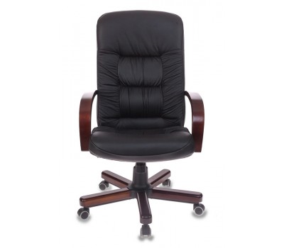 Кресло руководителя Бюрократ T-9908 черный кожа крестовина металл/дерево