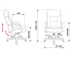 Кресло руководителя Бюрократ T-9908 черный кожа крестовина металл/дерево-foto6