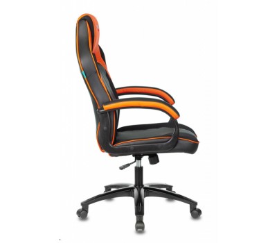 Кресло игровое Zombie VIKING 2 AERO черный/оранжевый текстиль/эко.кожа крестовина пластик