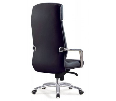 Кресло руководителя Бюрократ _DAO черный кожа крестовина алюминий