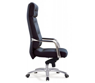 Кресло руководителя Бюрократ _DAO черный кожа крестовина алюминий