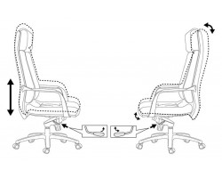 Кресло руководителя Бюрократ _DAO черный кожа крестовина алюминий-foto5