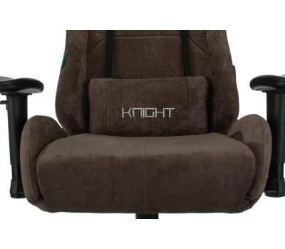 Кресло игровое Zombie VIKING KNIGHT Fabric темно-коричневый Light-10 с подголов. крестовина металл
