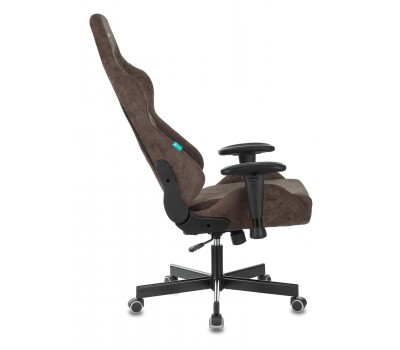 Кресло игровое Zombie VIKING KNIGHT Fabric темно-коричневый Light-10 с подголов. крестовина металл