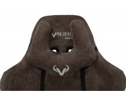 Кресло игровое Zombie VIKING KNIGHT Fabric темно-коричневый Light-10 с подголов. крестовина металл-foto7