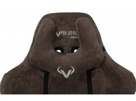 Кресло игровое Zombie VIKING KNIGHT Fabric темно-коричневый Light-10 с подголов. крестовина металл-foto7