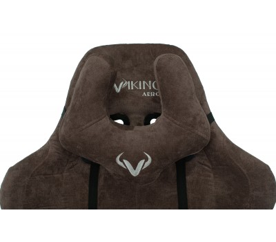 Кресло игровое Zombie VIKING KNIGHT Fabric темно-коричневый Light-10 с подголов. крестовина металл