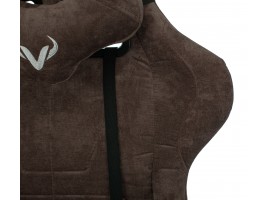 Кресло игровое Zombie VIKING KNIGHT Fabric темно-коричневый Light-10 с подголов. крестовина металл-foto8
