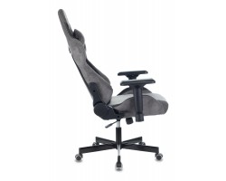 Кресло игровое Zombie VIKING 7 KNIGHT Fabric серый Loft ромбик текстиль/эко.кожа с подголов. крестовина металл-foto5