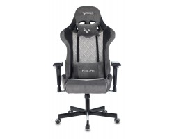 Кресло игровое Zombie VIKING 7 KNIGHT Fabric серый Loft ромбик текстиль/эко.кожа с подголов. крестовина металл-foto2