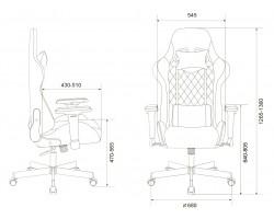 Кресло игровое Zombie VIKING 7 KNIGHT Fabric серый Loft ромбик текстиль/эко.кожа с подголов. крестовина металл-foto12