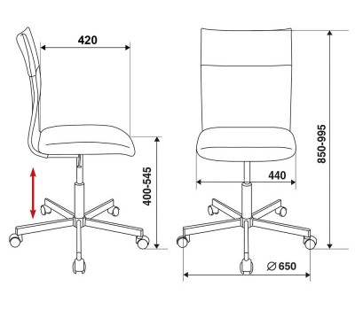Кресло Бюрократ CH-1399 серый Or-17 эко.кожа/сетка крестовина металл