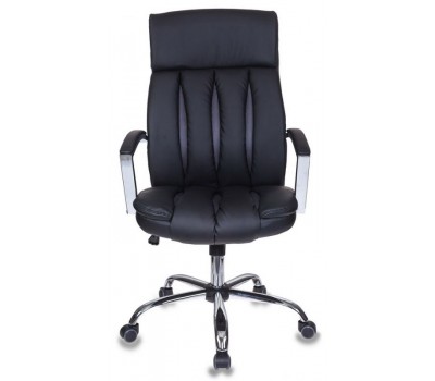 Кресло руководителя Бюрократ T-8000SL черный/серый эко.кожа крестовина металл хром