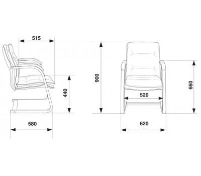 Кресло Бюрократ T-9927WALNUT-AV светло-коричневый Leather Eichel кожа полозья дерево