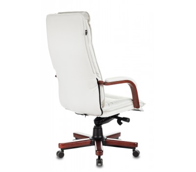 Кресло руководителя Бюрократ T-9927WALNUT слоновая кость кожа крестовина металл/дерево