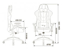 Кресло игровое Zombie VIKING 4 AERO Edition черный текстиль/эко.кожа с подголов. крестовина пластик-foto19