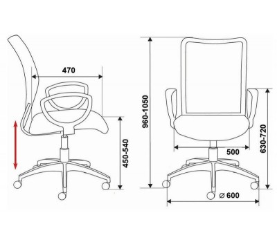 Кресло Бюрократ CH-599AXSN темно-бордовый TW-06N сиденье темно-бордовый TW-13N крестовина пластик