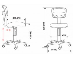 Кресло Бюрократ CH-299NX серый сиденье серый 15-48 сетка/ткань крестовина пластик-foto6