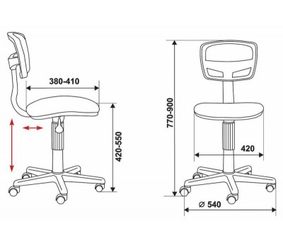 Кресло Бюрократ CH-299NX серый сиденье серый 15-48 сетка/ткань крестовина пластик