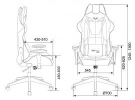 Кресло игровое Zombie VIKING 5 AERO Edition черный эко.кожа с подголов. крестовина пластик-foto15
