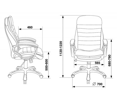 Кресло руководителя Бюрократ T-9950LT коричневый Boroko-37 эко.кожа крестовина пластик