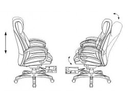 Кресло руководителя Бюрократ T-9919 коричневый рец.кожа/кожзам крестовина пластик пластик золото-foto5