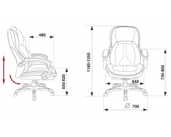 Кресло руководителя Бюрократ T-9919 коричневый рец.кожа/кожзам крестовина пластик пластик золото-foto4