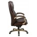 Кресло руководителя Бюрократ T-9919 коричневый рец.кожа/кожзам крестовина пластик пластик золото