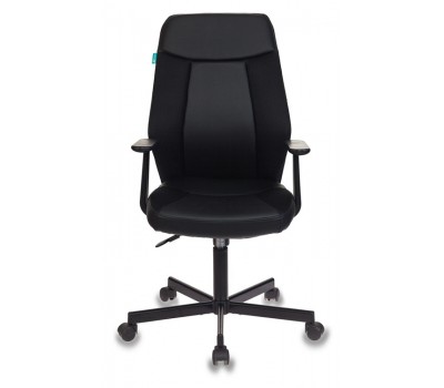 Кресло Бюрократ CH-606 черный текстиль/эко.кожа крестовина металл