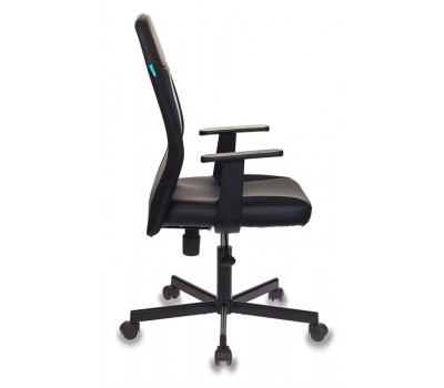 Кресло Бюрократ CH-606 черный текстиль/эко.кожа крестовина металл