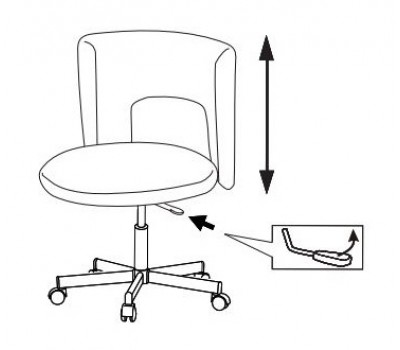 Кресло Бюрократ KF-1M черный 26-28 крестовина металл черный
