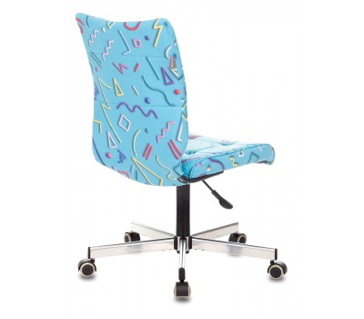 Кресло Бюрократ CH-330M голубой Sticks 06 крестовина металл хром