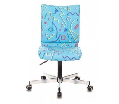 Кресло Бюрократ CH-330M голубой Sticks 06 крестовина металл хром