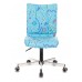 Кресло Бюрократ CH-330M голубой Sticks 06 крестовина металл хром