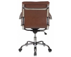 Кресло руководителя Бюрократ Ch-993-Low коричневый эко.кожа низк.спин. крестовина металл хром-foto4