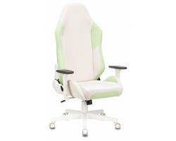 Кресло игровое Zombie EPIC PRO Fabric белый/зеленый с подголов. крестовина пластик пластик белый-foto12