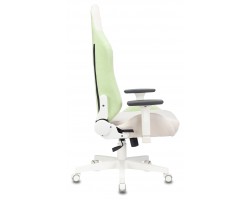 Кресло игровое Zombie EPIC PRO Fabric белый/зеленый с подголов. крестовина пластик пластик белый-foto14