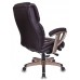 Кресло руководителя Бюрократ T-9999 коричневый рец.кожа/кожзам крестовина металл/пластик пластик золото