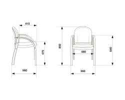 Стул Бюрократ ДЖУНО черный эко.кожа на ножках дерево-foto6