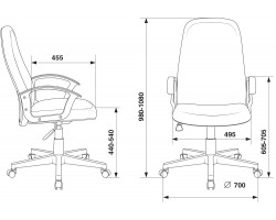 Кресло руководителя Бюрократ CH-808LT серый 3C1 крестовина пластик-foto6
