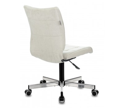 Кресло Бюрократ CH-330M молочный Velvet 20 крестовина металл хром