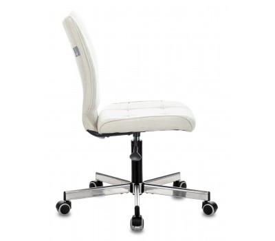 Кресло Бюрократ CH-330M молочный Velvet 20 крестовина металл хром