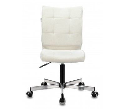 Кресло Бюрократ CH-330M молочный Velvet 20 крестовина металл хром